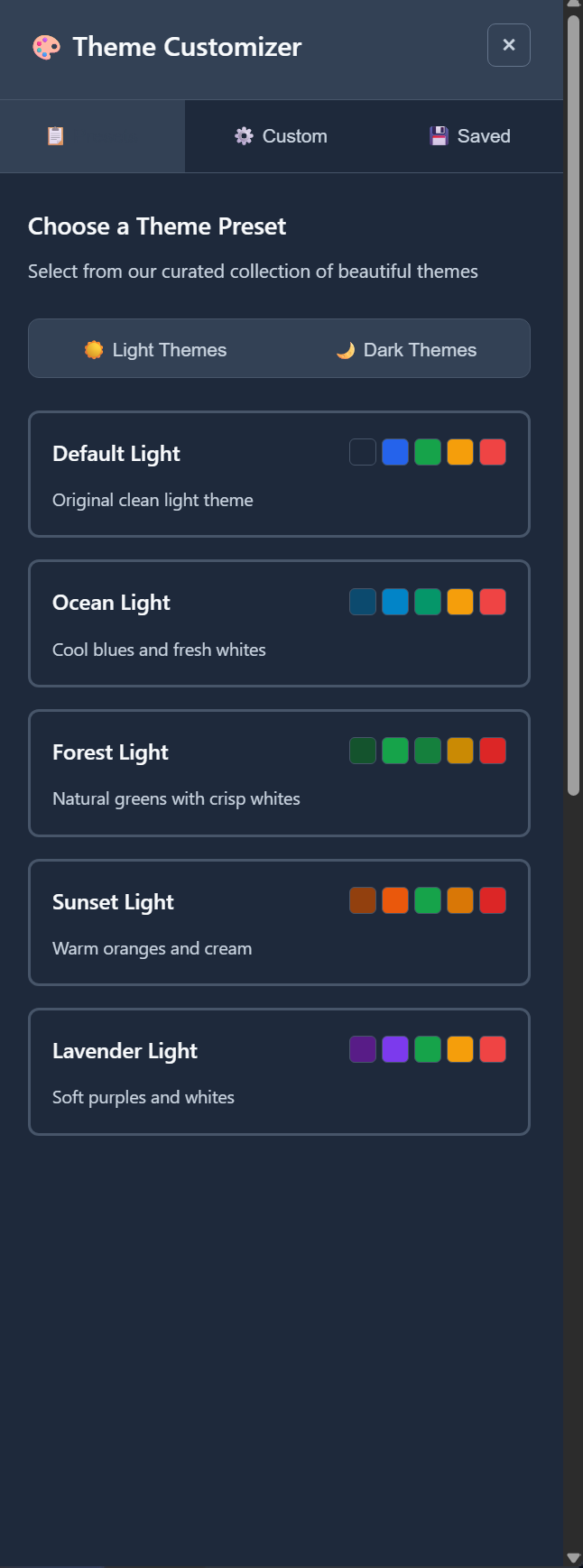 Open Archive Theme Customizer